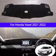 For Honda Vezel 2021 2022 Suede Leather Dashmat Dashboard Cover Pad Dash Mat Carpet Custom Car-styling