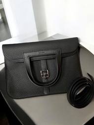 Hermes Halzan 25 黑銀 TC 閒置