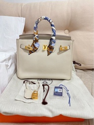 Hermes birkin25 奶昔白