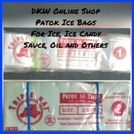 ∴ ⊕ ➲ Patok Shure Plastic Ice Bag for Ice Candy Sauce Oil Peanut 500pcs