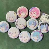 Re: Zero-Starting Life in Another World Emilia & Rem & Ram Bar Badge 58mm Japanese Valley Genuine Ve