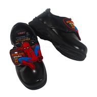 ADDA รองเท้านักเรียน รองเท้าเด็กผู้ชาย  รองเท้าหนังสีดำ รองเท้านักเรียนแบบแปะ ลายการ์ตูนสไปเดอร์แมน รุ่น 41A11 (ไซส์ 25-35)