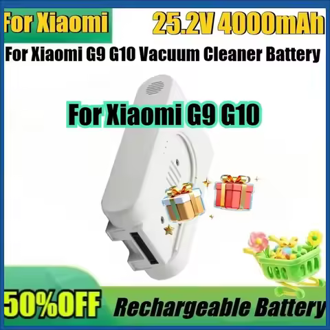 New For Xiaomi G9 G10 Vacuum Cleaner Battery Parts Pack New 25.2V 3000mAh 4000mAh Rechargeable Lithi