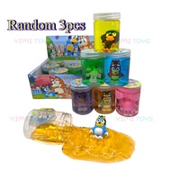 3pcs cute Minecraft bluey Crystal Slime toys
