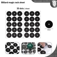 stiker billiard penanda meja biliar sticker billiard titik hitam bola - 35mm 10buah