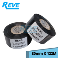 [REVE] Hot Stamping Ribbon Foil Rolls For Date Coding Printer Machines - 30mm x 122m Black | 1 Roll
