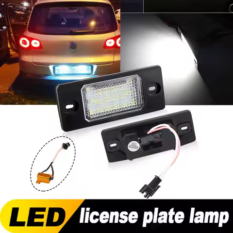 2pcs CANbus Car License Number Plate Light Lamp for VM Tiguan 07-11,Touareg (1G1) 02-09 (Gen I),Golf