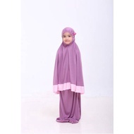 Telekung Aranda Wisteria Purple With Pouch Bag / Telekung kanak-kanak telekung comel kain lembut tak