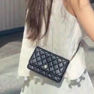 99新🆕超低價💯✨Chanel香奈兒黑金菱格紋woc發財包單肩斜挎包