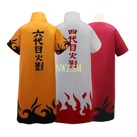 Anime Akatsuki Cosplay Cloaks Fourth Yondaime Hokage Namikaze Minato Uniform Sixth Kakashi Men Boys 