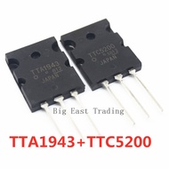 5pairs (5pcs TTA1943 + 5pcs TTC5200 ) C5200 A1943 TO-3PL Silicon PNP NPN High Power Amplifier Transi