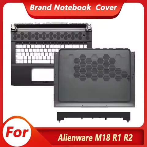 New Laptop Case For Alienware M18 R1 R2 Palmrest Upper Top Case Lower Bottom Base Cover 0408T3