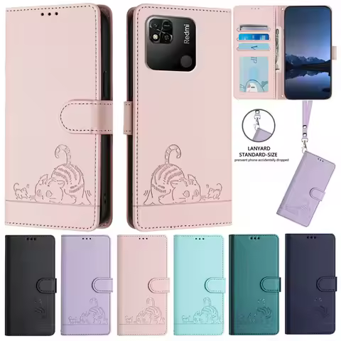 Anti-theft Leather Case for Xiaomi Redmi 10 5G 2022 10A 10C Redmi 10X 4G 9A 9T Power 9i Soft Stand B