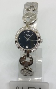 นาฬิกาผู้หญิง ALBA Japan รุ่น AXT773X1 ขอบคริสตัล รับประกัน