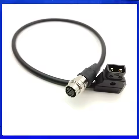 12 Pin Hirose Female Socket to d tap Power Cable for B4 2/3" Fujinon Canon Lens ,DC 5.5 *2.5 (Compat