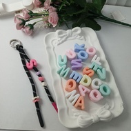 8pcs 3d Uv Alphabet Letter Beads Mix