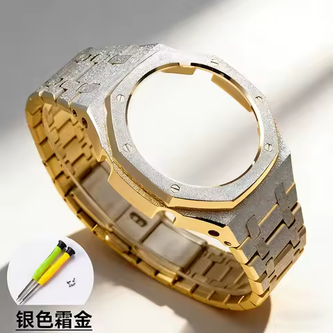 Mod Kit For Casioak GA2100 GA2110 Modified Metal Bezel Bracelet With Screw Stainless Steel Band Upgr