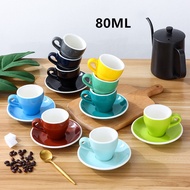 Espresso Cup Set 80ml European Ceramic Extra espresso espresso Small Mini Thickened Coffee Cup