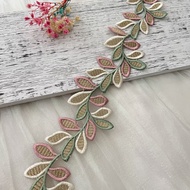 Embroidery barcode four-color leaf applique lace lace clothing home textile accessories home textile