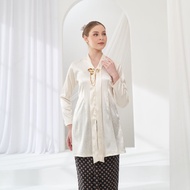 Kebaya Songket Klasik Kartini Ivory Tunic Kebaya Classic Kartini Silk Jaquard Big Size/ Bridesmaid U