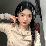Basic Metal Sweet Cool Bangs Hairpin Make-up Forehead Broken Hairpin Simple Clip Ins Blogger Duckbil