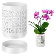Orchid Pot with Holes Ceramic Plant Pots Outdoor Indoor Flower Pots for Repotting with Drainage and 