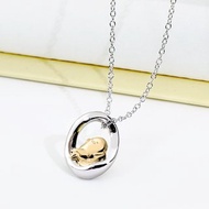 Gudetama經典系列-慵懶蛋黃哥不規則純銀項鍊