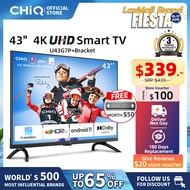 CHiQ U43G7P 4K UHD Android 11 Smart TV | 43 Inch |Google TV| Google Assistant | Frameless Display | Inbuilt Chromecast | HDR10 | Netflix Youtube