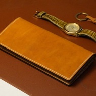 【梁絮皮藝】手縫馬臀皮革長夾/皮革/真皮/錢包/財布/Hakuba