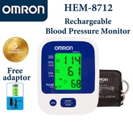 OMRON HM-8712 BP Monitor [Rechargeable & High Precision] | Stok Sedia Ada + Adapter Percuma | Hantar