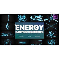 Cartoon Energy Elements + Music – MotionArrays 227033 [download]