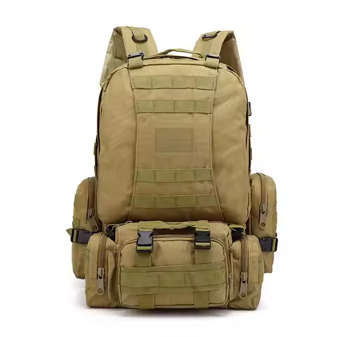 Men's Large Capacity 55L Backpack Tactical Backpack Outdoor Hiking Climbing Army Rucksacks Waterproo