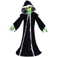 NEW Green ET Alien Lord Costume Cosplay For Children Evil Witch Horror Scary Mask Suit Halloween Car