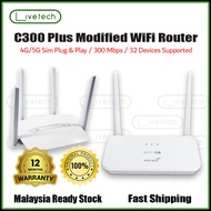 LiveTech C300 Plus Modified Modem Unlimited Data Hotspot Wireless Router WiFi 4G All Operator Router