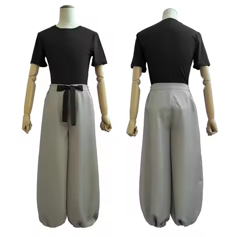 HOLOUN Fushiguro Toji Anime Cosplay Costume Jujutsu JJK Black T-shirt Elastic Pants Convention Hallo