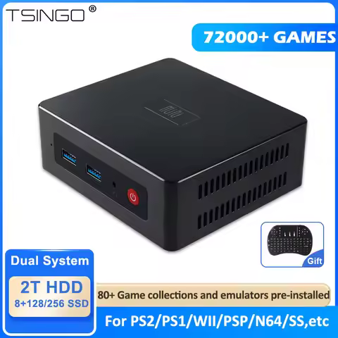 TSINGO Retro Super Console GK Mini Win11+Batocera 72000+Games 80+Emulators With 2.4G/5.8G Wifi 4K Pl