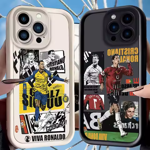 CR7 Case for iPhone 16 E 15 Pro Max 14 Plus 13 12 Mini 11 Pro Max XS X 8 7 SE Soft Liquid Silicone S