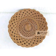 BL - Brown Plastic Woven Plate Plastic Plate/