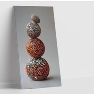 Stacked Pattern Drawing Stone Wall Decoration Picture Printed On Canvas Long-Lasting