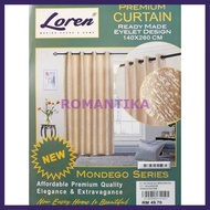 READY STOCK Langsir Siap Sedia Ring Eyelet Langsir Mondego Series Pintu Door Curtain 140x260cm