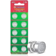 Bateri Sel Butang AG13 LR44 1.5V Bebas Merkuri 10 Pek (357/357A/L1154/A76/GPA76) [Waranti Stok 3 Tah