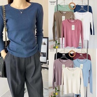 🎀เสื้อไหมพรมคอกลมแขนยาวผ้าร่องใหญ่ เนื้อผ้านุ่ม🏷Gi-ANTS