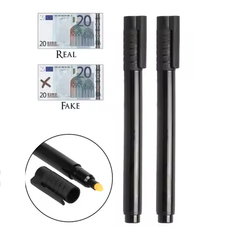 2pcs Banknotes Checkering Tools Portable Mini Banknotes Tester Pen Lightweight Money Detector Pen Gr