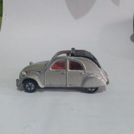 Tomica Citroen 2 cv 2cv silver iron basemade in japan