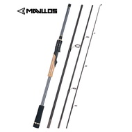 Mavllos  Fishing Rod 4-section multi-section pole, horse mouth travel pole Ajing Fast Ultralight Spinning Casting Rod for Trout  Solid ML Tip Lure 4-25g