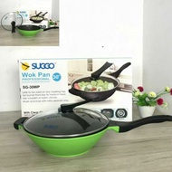 SUGGO WOK PAN 28CM 30CM 32CM Non-Stick Pan/ Quality Glass Wok Pan/