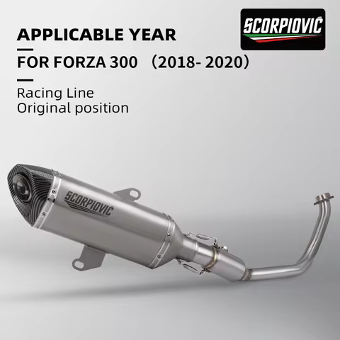 Full Exhaust System With DB Killer For FZ300,NSS300,ADV300 Forza300 2018-2020, Motorcycle Exhaust Li