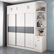 ❈✇✲Nordic wardrobe modern minimalist home small apartment bedroom 3 door assembly sliding door wardrobe sliding door 2 d