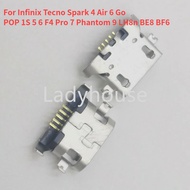 10-200Pcs Charging Charger Usb Dock Connector Plug For Infinix Tecno Spark 4 Air 6 Go POP 1S 5 6 F4 
