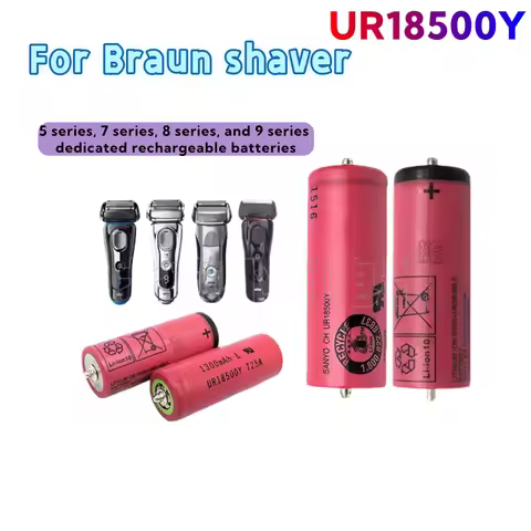 New Original UR18500Y 3.7V/ 1300mAh Rechargeable Lithium Battery, Suitable for Braun Shaver 720s-4 7
